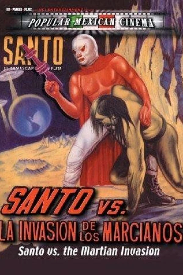 Santo el Enmascarado de Plata vs 'La invasión de los marcianos' Juliste