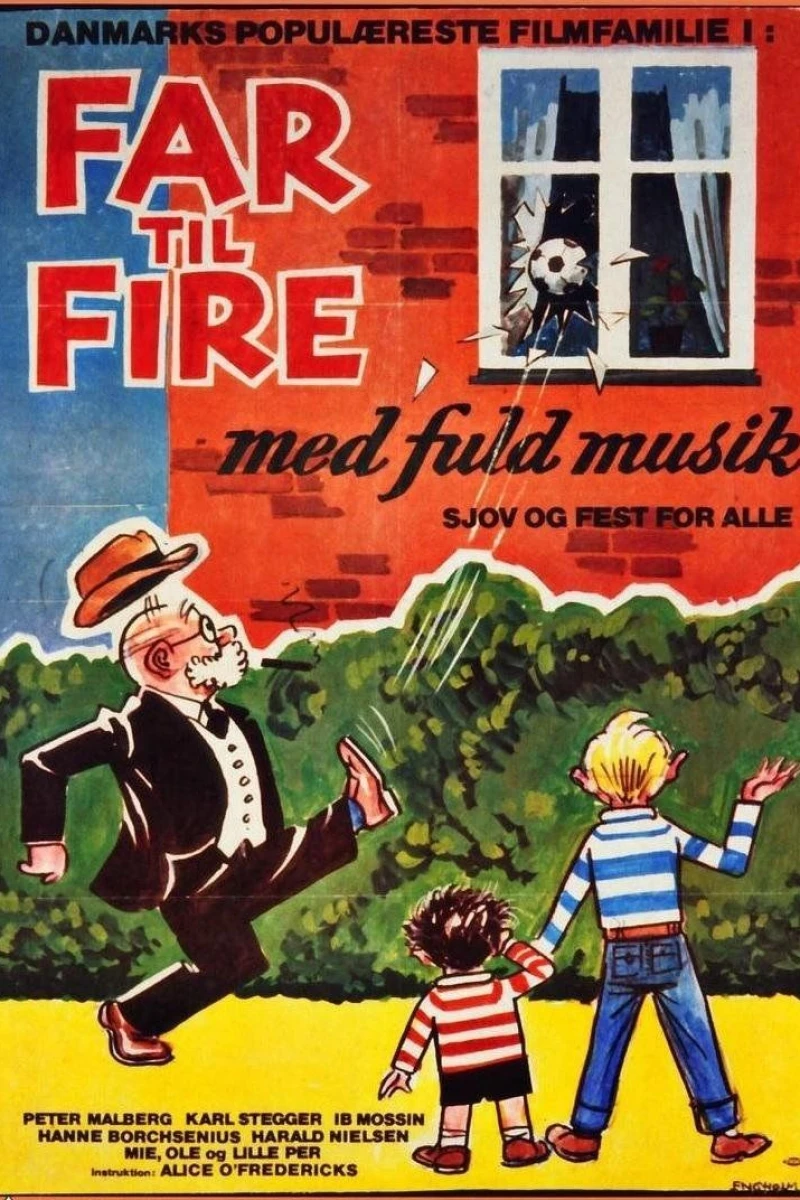 Far til fire med fuld musik Juliste