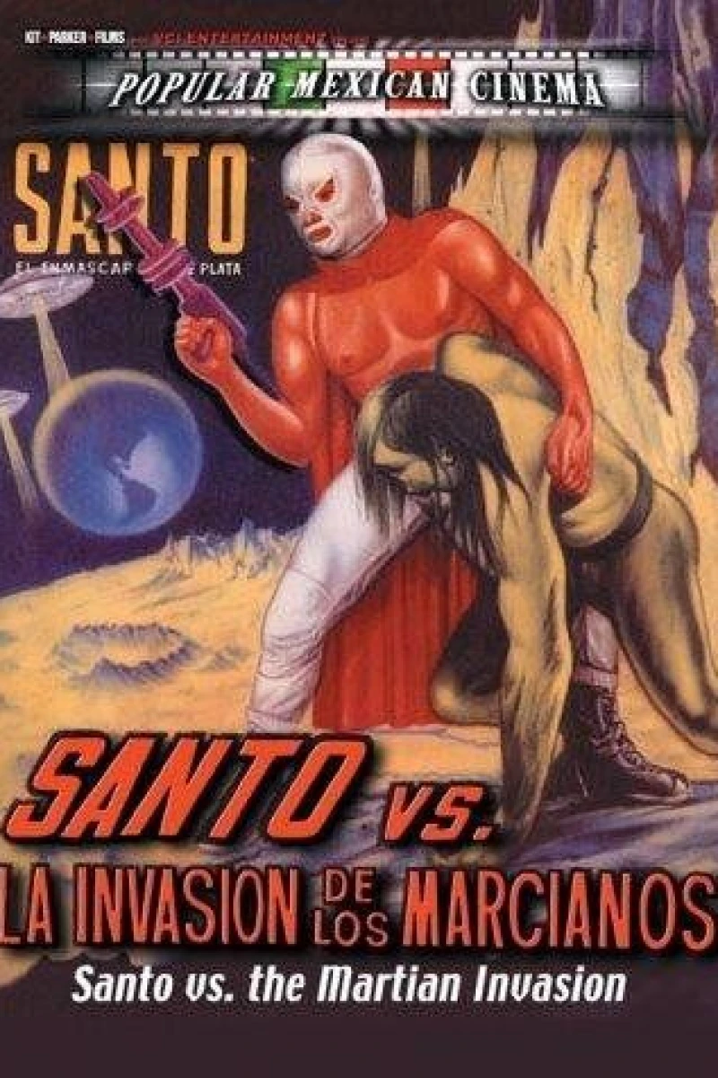 Santo el Enmascarado de Plata vs 'La invasión de los marcianos' Juliste